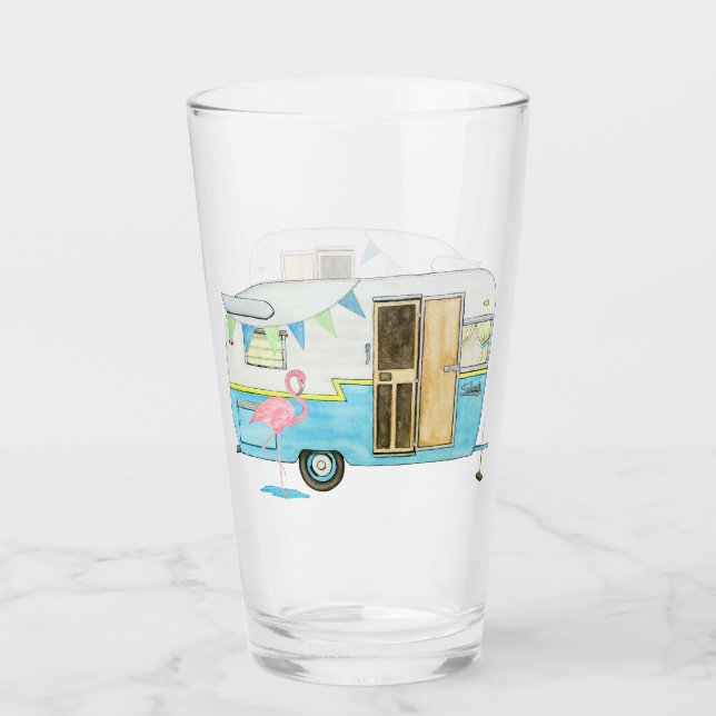 Vintage Camping Trailer Glass (Front)