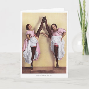 Vintage Can Can Dancers - Good Friends, Card