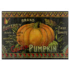 Vintage Can Label Art, Butterfly Pumpkin Vegetable