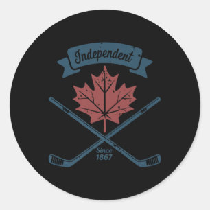 Vintage Canada Day – Independant Since 1867 - Cana Classic Round Sticker