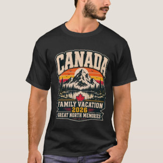 Vintage Canada Family Vacation 2026 Great North T-Shirt