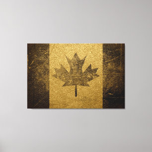 Vintage Canada Flag #3 Canvas Print