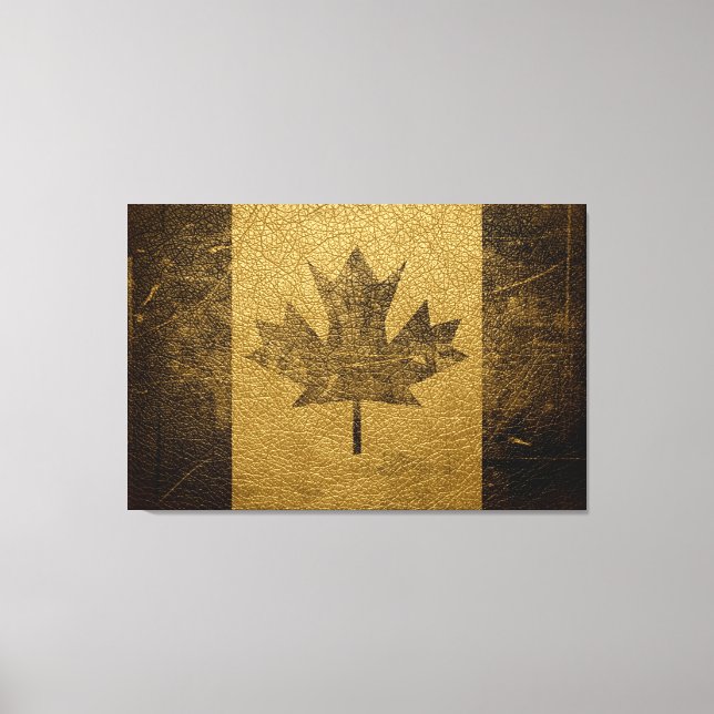 Vintage Canada Flag #3 Canvas Print (Front)