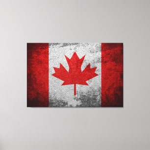 Vintage Canada Flag Canvas Print