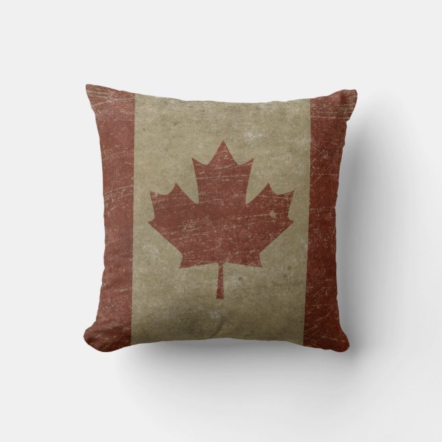 Vintage Canada Flag Cushion (Front)