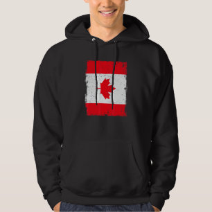 Vintage Canada Flag Heritage Canadian Roots Hoodie