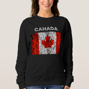Vintage Canada Flag Maple Leaf Men Women Sweatshirt