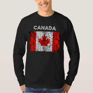 Vintage Canada Flag Maple Leaf Men Women T-Shirt