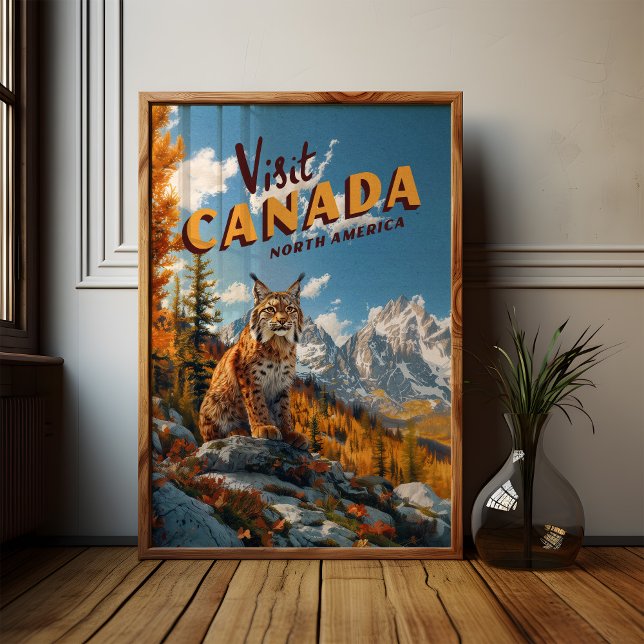 Vintage Canada Lynx Travel Poster (Creator Uploaded)