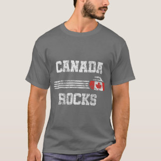 Vintage Canada Rocks Curling Gift T-Shirt