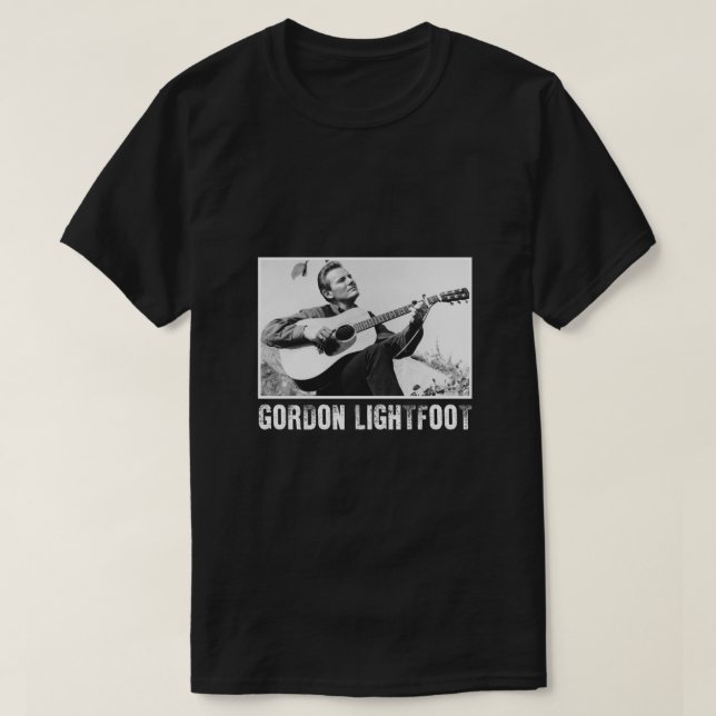Vintage Canada Singer Gordon Lightfoot T-Shirt (Design Front)