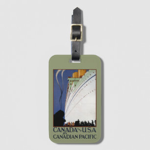 Vintage Canadian Cruise Lines Travel Luggage Tag