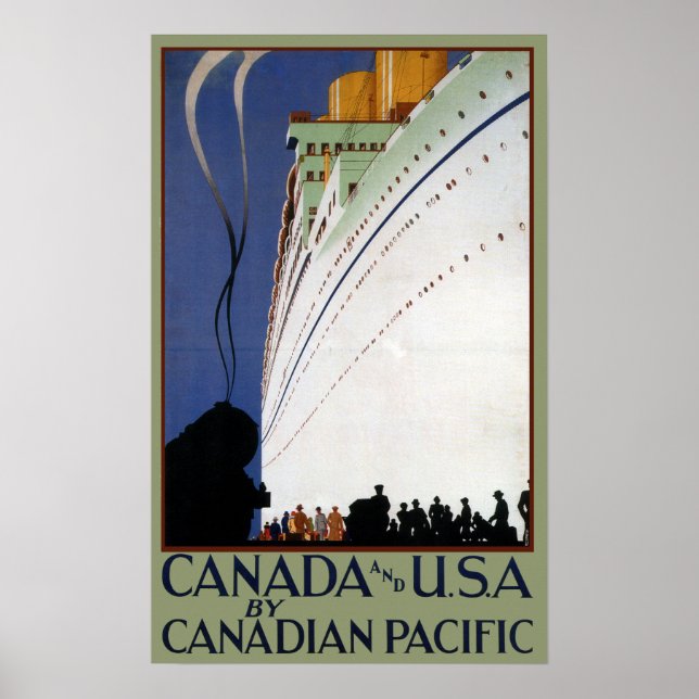 Vintage Canadian Cruise Lines Travel Poster (Front)