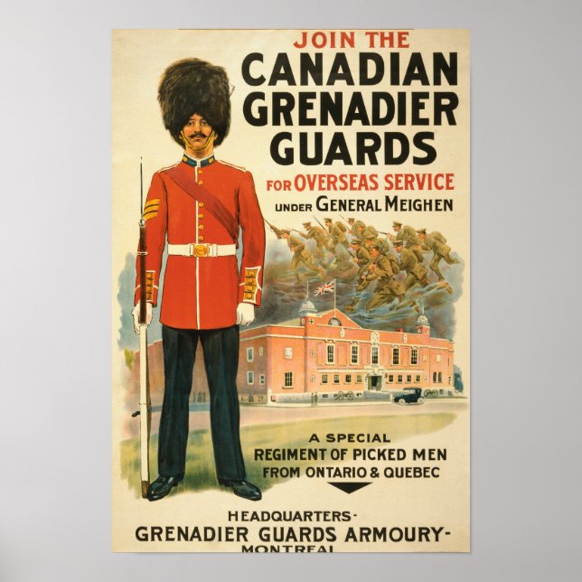 Vintage Canadian Enlistment poster (Front)