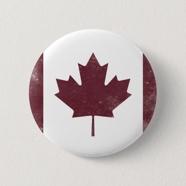 Vintage Canadian Flag 6 Cm Round Badge (Front)