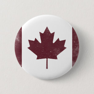 Vintage Canadian Flag 6 Cm Round Badge