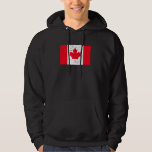 Vintage Canadian Maple Leaf Canada Retro Flag Hoodie