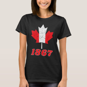 Vintage Canadian Maple Leaf Canadian 1867 Canada D T-Shirt