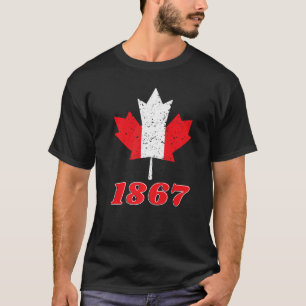 Vintage Canadian Maple Leaf Canadian 1867 Canada D T-Shirt