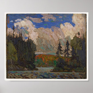 Vintage Canadian Painting Tom Thomson Black Spuce Poster