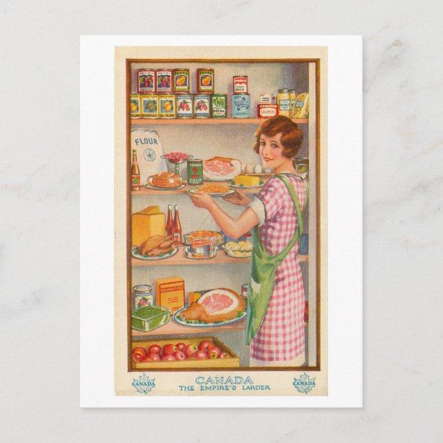 Vintage Canadian Pantry Postcard (Front)