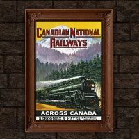 Vintage Canadian Rockies Steam Train Advertising