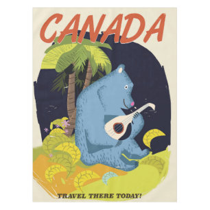 Vintage Canadian travel poster Tablecloth