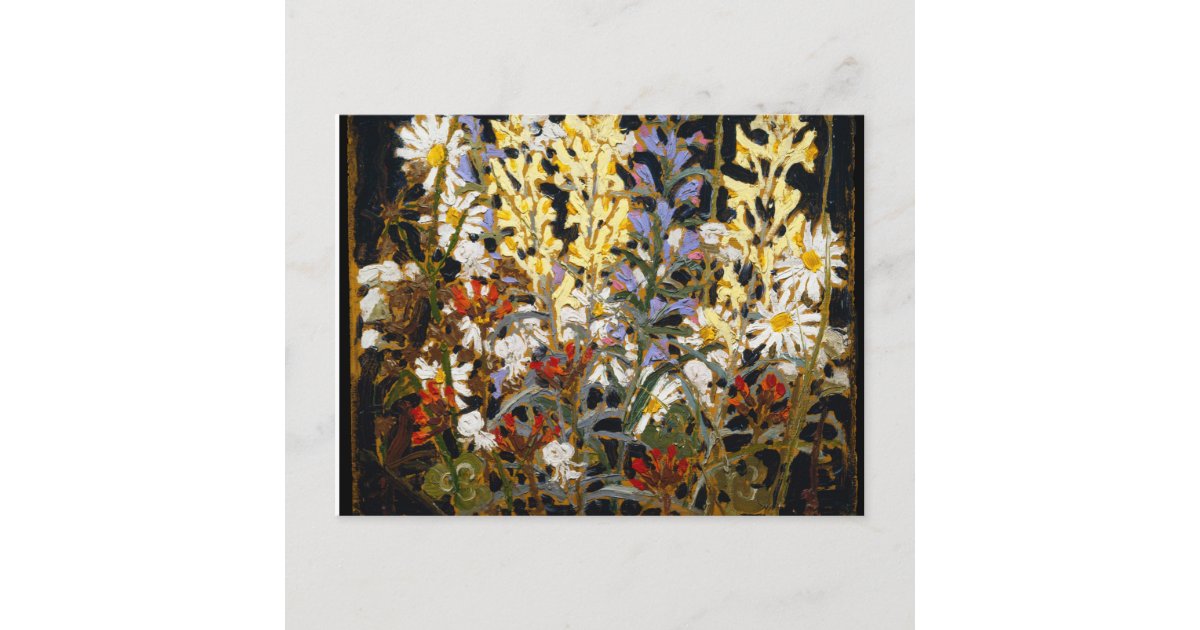 Vintage Canadian Wildflowers by Tom Thomson Postcard Zazzle