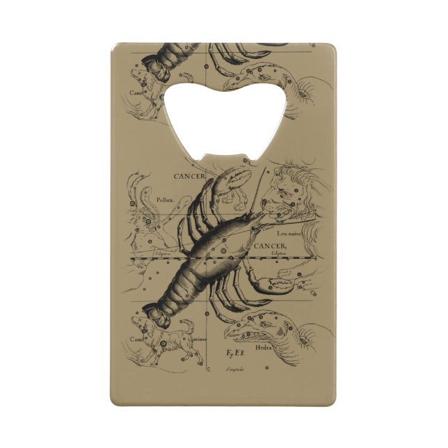 Vintage Cancer Constellation Map Hevelius 1690 (Back)