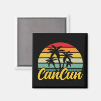 Vintage Cancun Mexico Sunset Travel Vacation