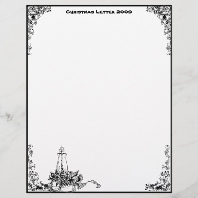 Vintage Candle Christmas 2009 Letterhead (Front)