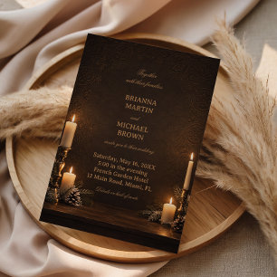 Vintage Candlelit Winter Evening Elegance Invitation