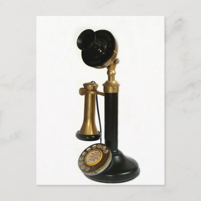 Vintage Candlestick Phone Postcard (Front)