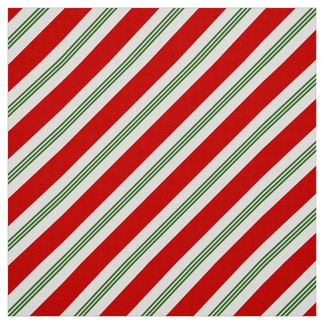 Vintage Candy Cane Pattern Fabric (Swatch)