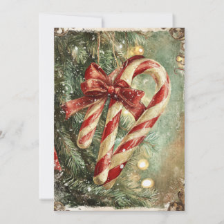 Vintage Candy Canes Card