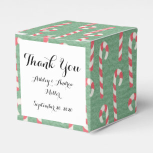 Vintage Candy Canes Pattern Favour Box