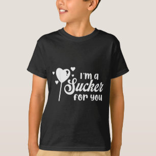 Vintage Candy Heart Love Im A Sucker For You Valen T-Shirt