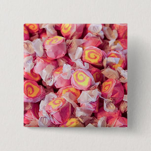 Vintage candy in old fashioned candy shop 15 cm square badge