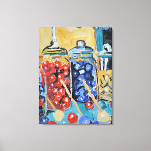 Vintage Candy Jars Canvas Print