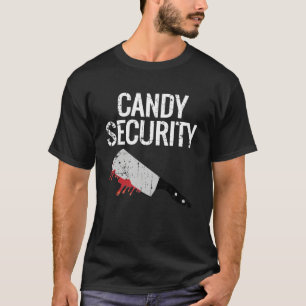 Vintage Candy Security   Halloween Knife T-Shirt