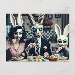 Vintage Candy Supper Horror Dark Easter  Postcard