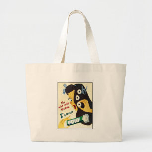 Vintage Candy - The Mint with The Hole Polo Ad Large Tote Bag