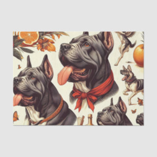 Vintage Cane Corso Illustration Tissue Paper
