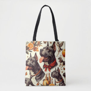 Vintage Cane Corso Illustration Tote Bag