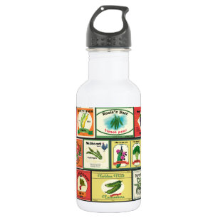 Vintage canned goods-Vegetables labels 532 Ml Water Bottle