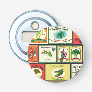 Vintage canned goods-Vegetables labels Bottle Opener