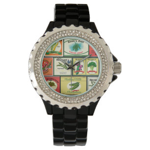 Vintage canned goods-Vegetables labels Watch