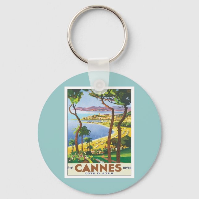 Vintage Cannes Cote D'azur Key Ring (Front)