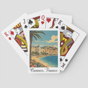 Vintage Cannes France French Riviera  Playing Cards
