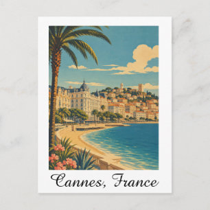 Vintage Cannes France French Riviera Postcard